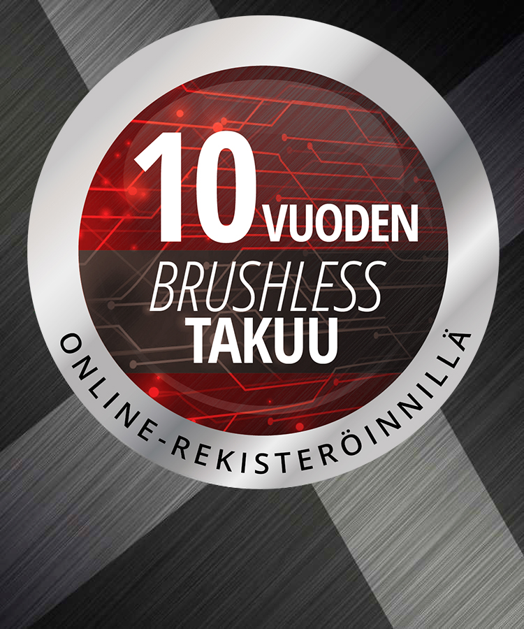 10 years brushless warranty logo